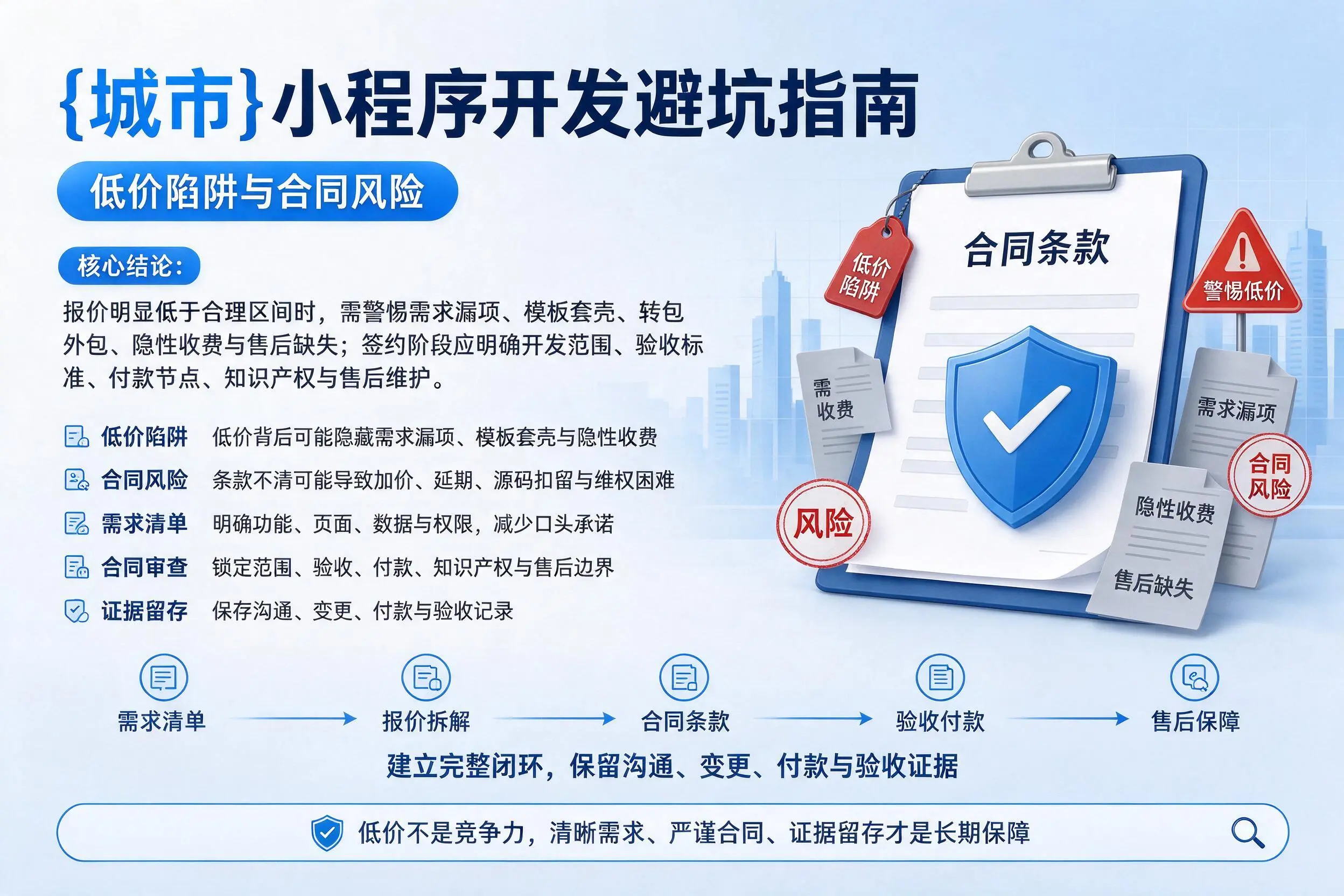 金昌小程序开发避坑指南:低价陷阱与合同风险