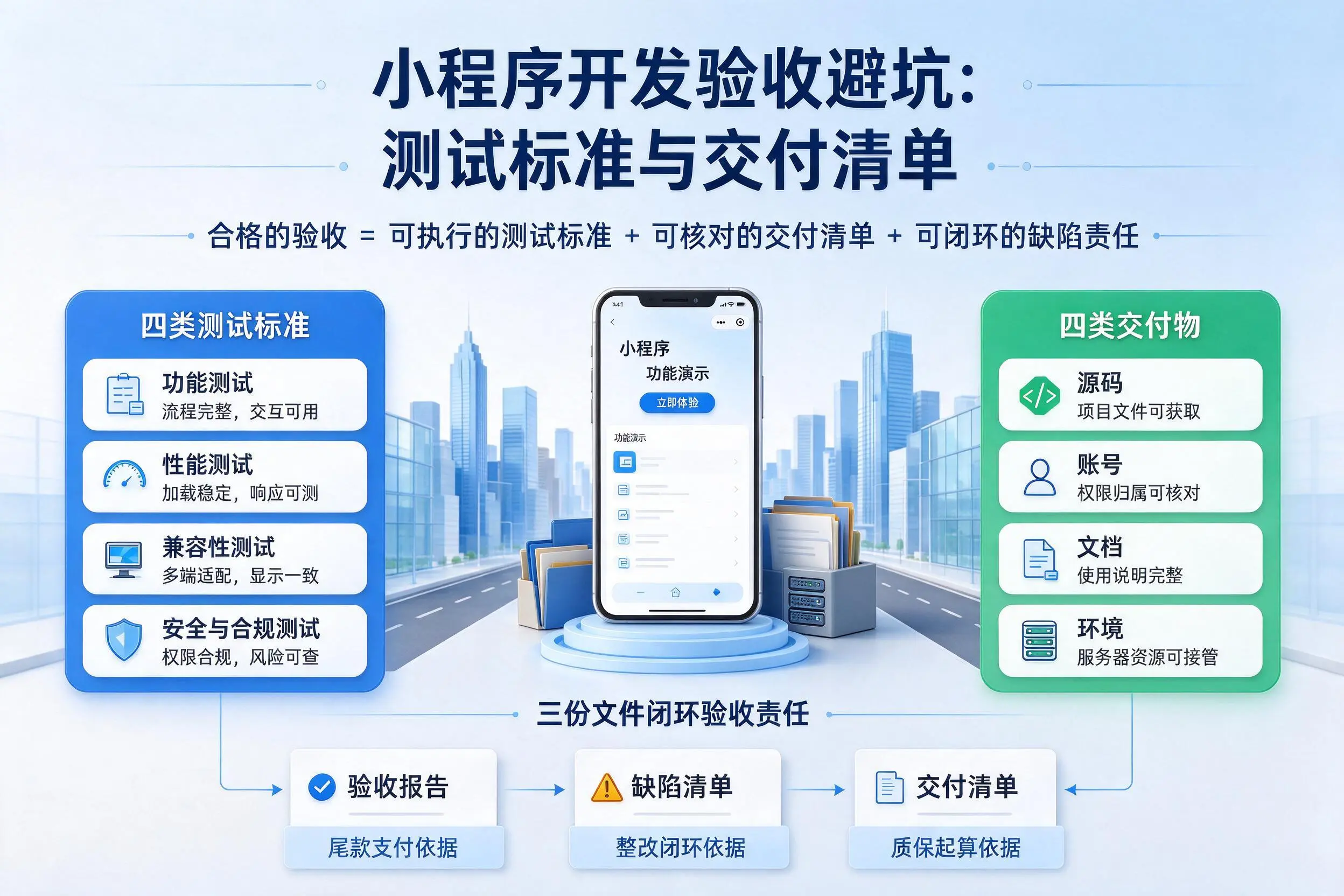 金昌小程序开发验收避坑:测试标准与交付清单
