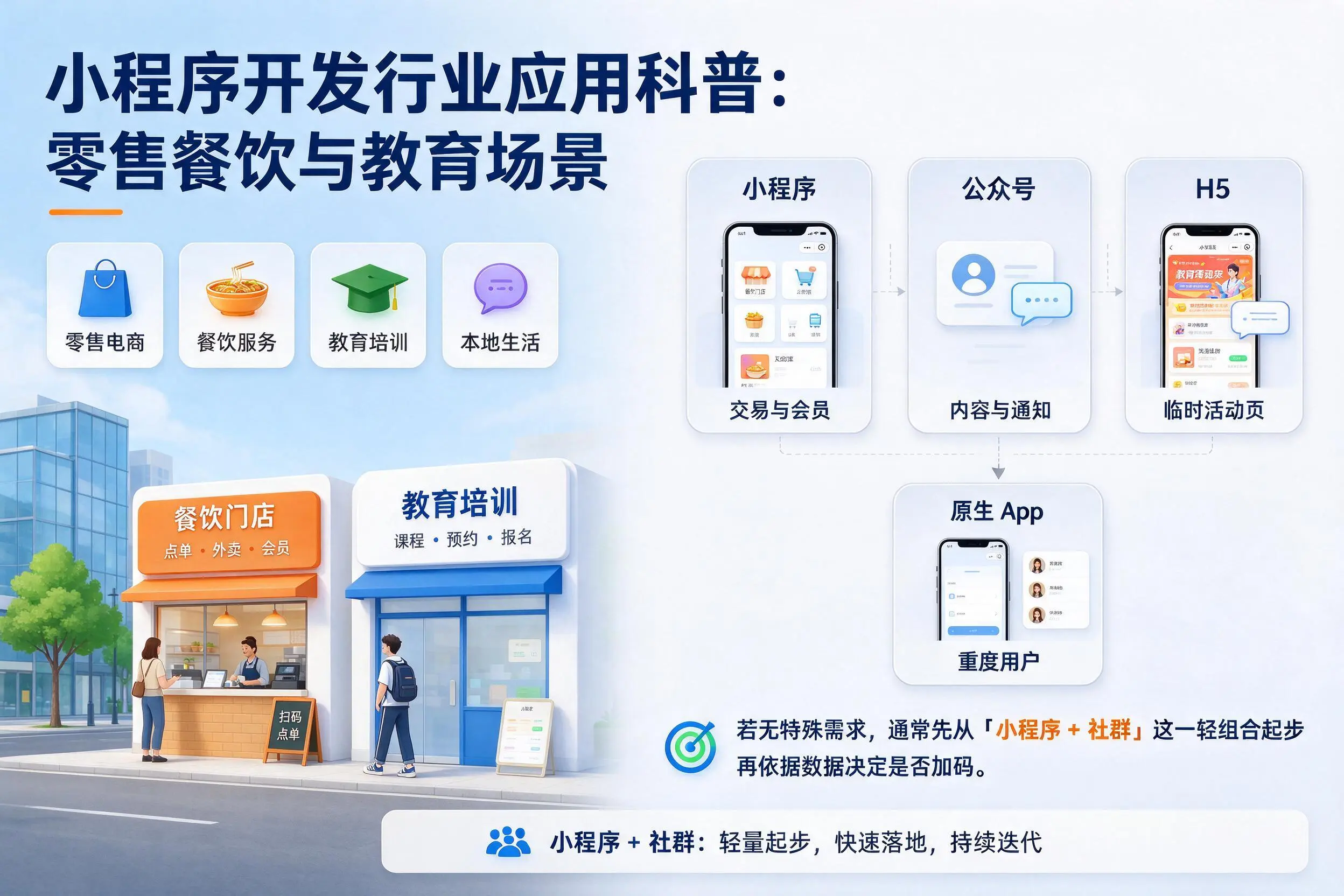 金昌小程序开发行业应用科普:零售餐饮与教育场景