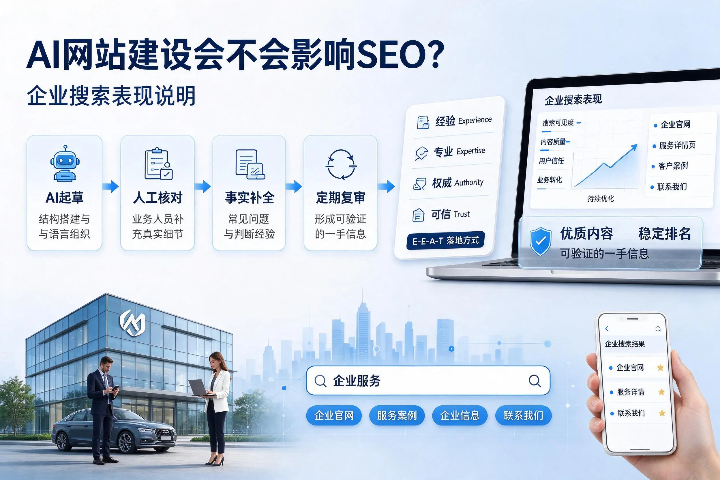 AI网站建设会不会影响SEO?金昌企业搜索表现说明