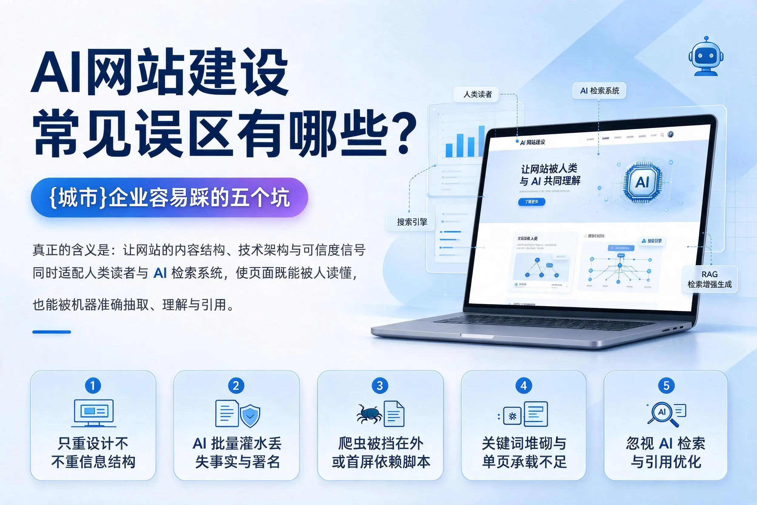 AI网站建设常见误区有哪些?金昌企业容易踩的五个坑