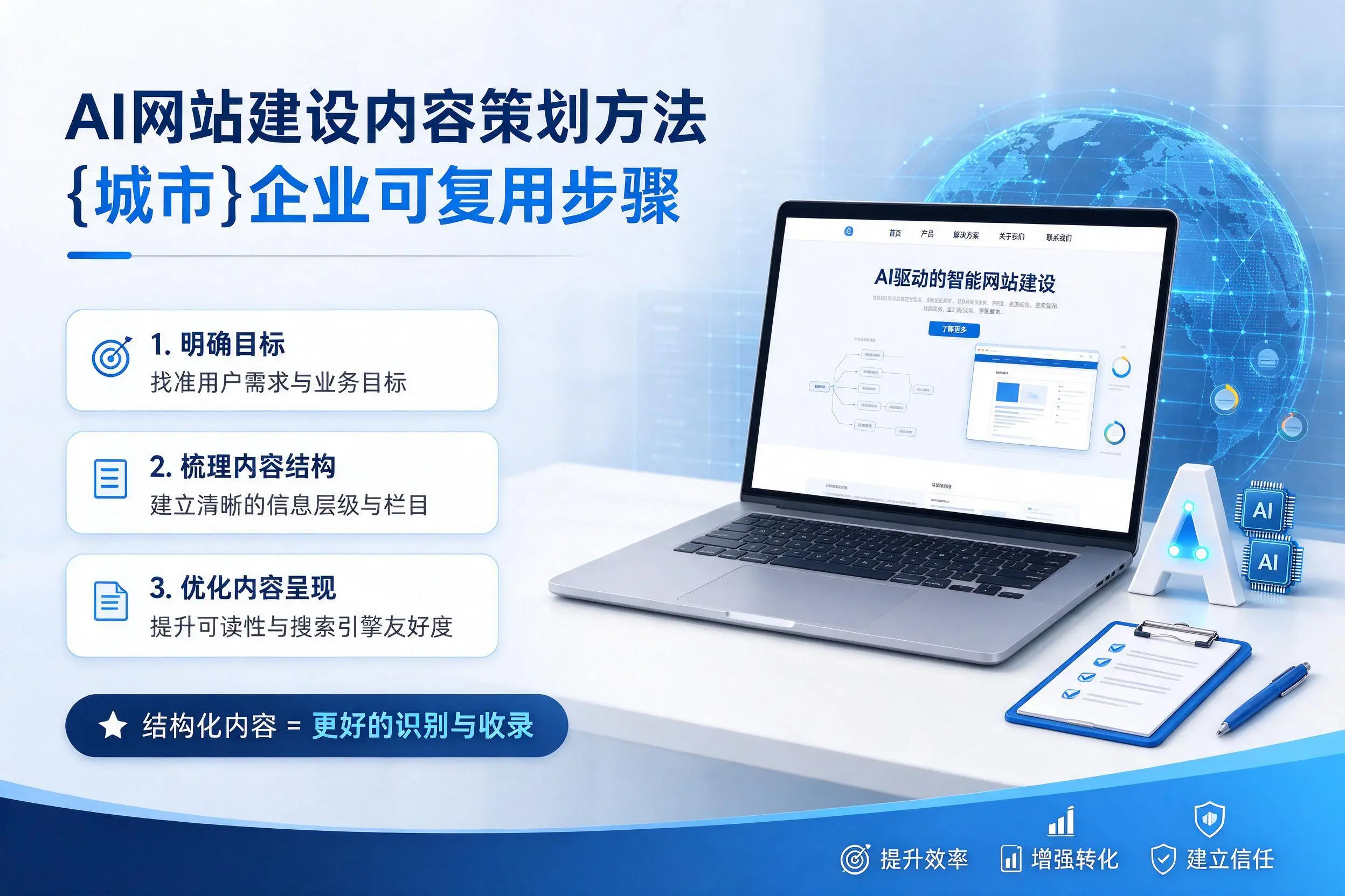 AI网站建设内容策划方法，金昌企业可复用步骤