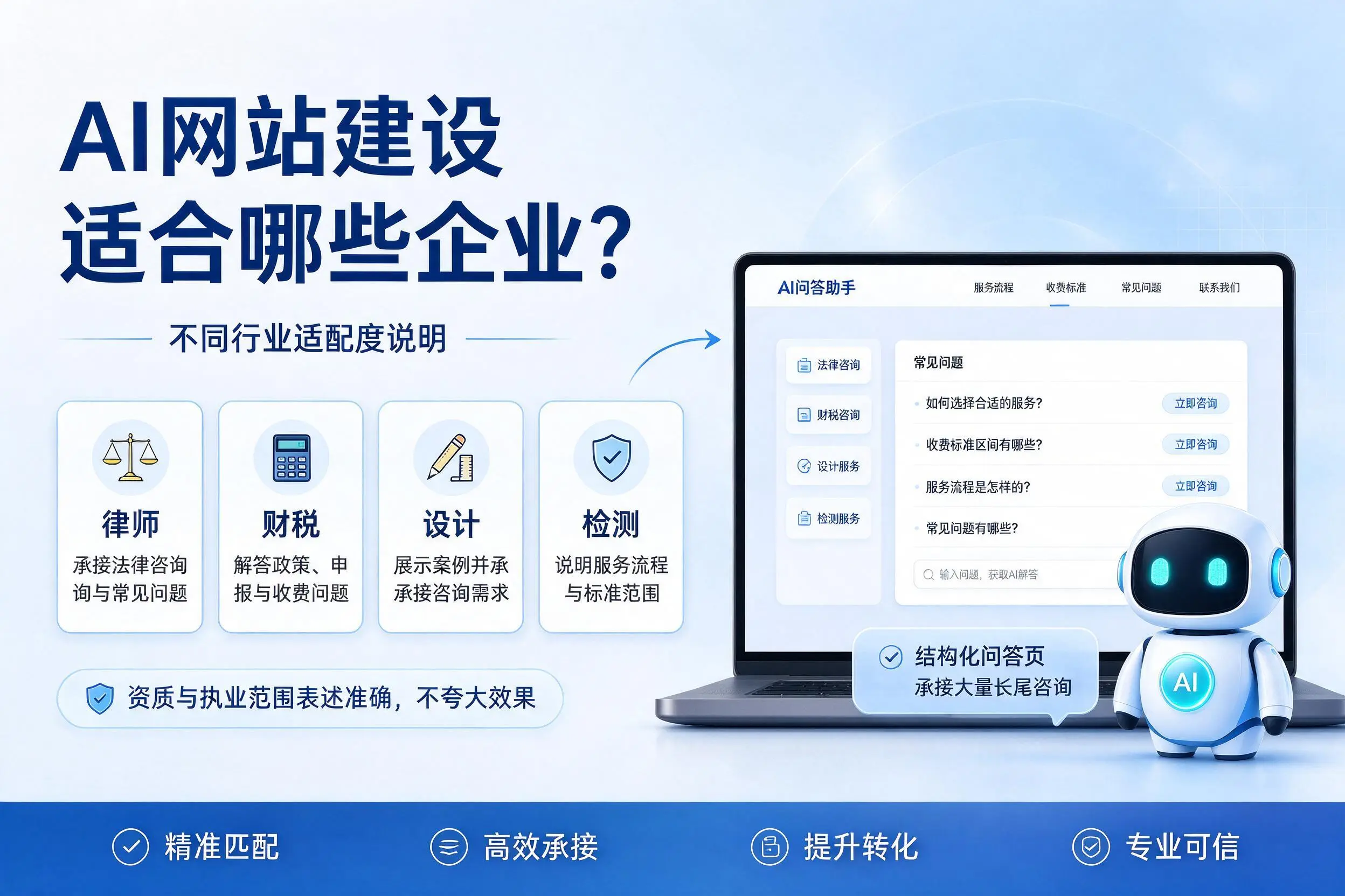 AI网站建设适合哪些企业?金昌不同行业适配度说明