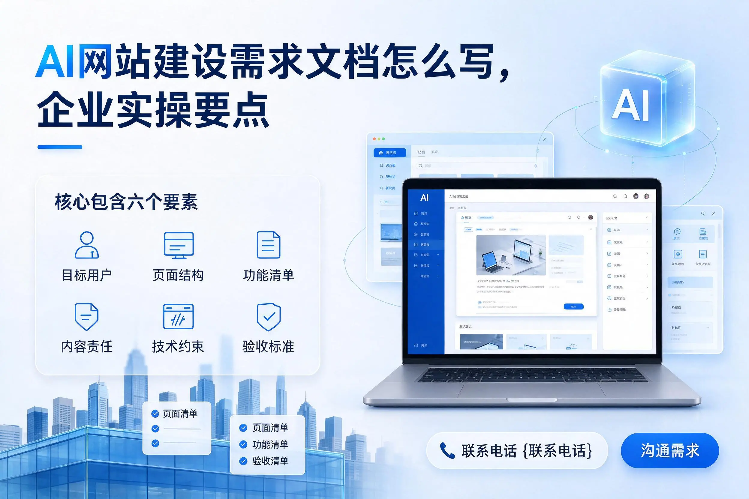 AI网站建设需求文档怎么写，金昌企业实操要点